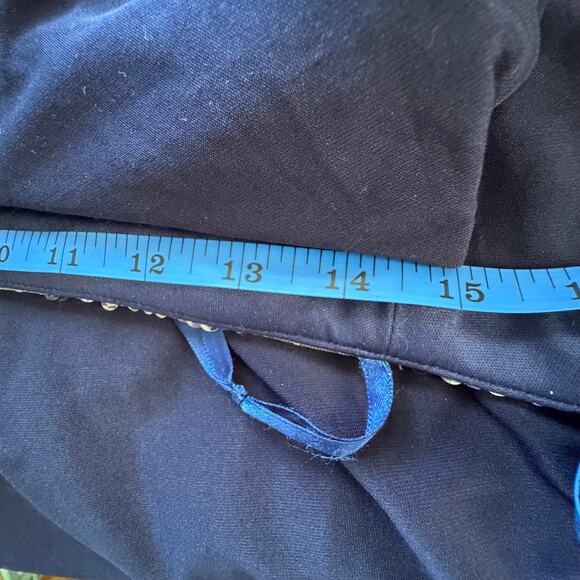 Vintage 1970s Midnight Blue Qiana Jersey Sequin Strapless Dancing Queen Gown - Picture 5 of 12